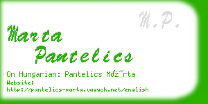 marta pantelics business card